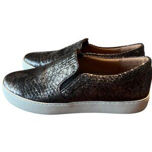 Frye Womens Slip-On Sneakers Metallic Bronze Snake Print Size 10M